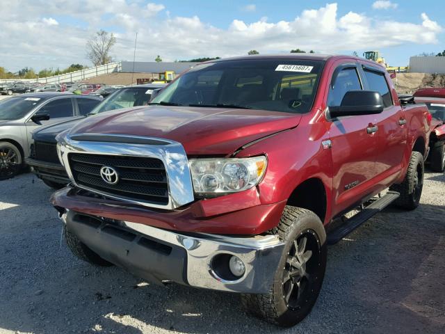 5TFEV54138X041796 - 2008 TOYOTA TUNDRA CRE MAROON photo 2