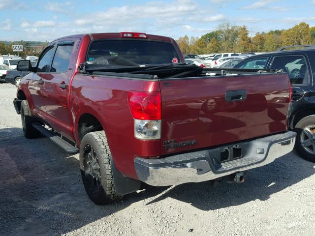 5TFEV54138X041796 - 2008 TOYOTA TUNDRA CRE MAROON photo 3