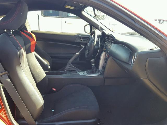 JF1ZNAA16D1729888 - 2013 TOYOTA SCION FR-S წითელი ფოტო 5