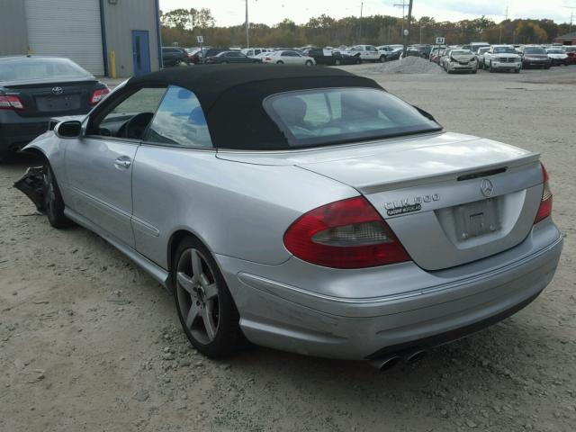 WDBTK75G36T062536 - 2006 MERCEDES-BENZ CLK 500 SILVER photo 3