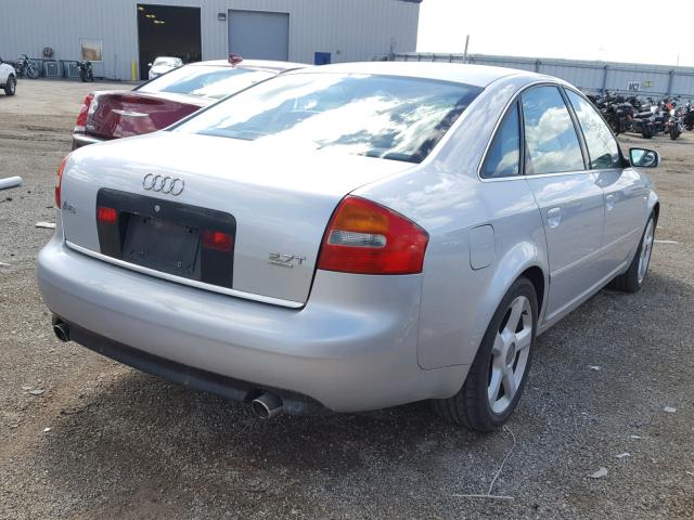 WAULD64B63N084071 - 2003 AUDI A6 2.7T QU SILVER photo 4