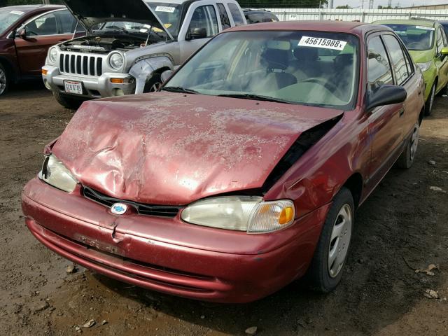 1Y1SK5286XZ436064 - 1999 CHEVROLET GEO PRIZM 红色 照片 2