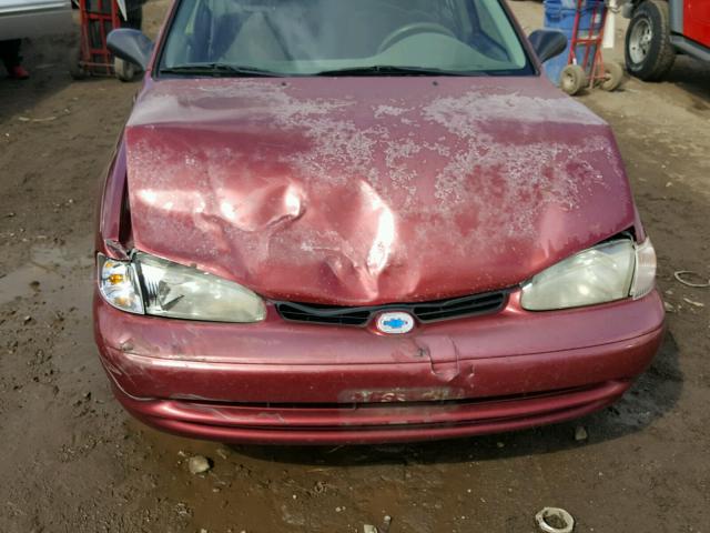 1Y1SK5286XZ436064 - 1999 CHEVROLET GEO PRIZM RED photo 7