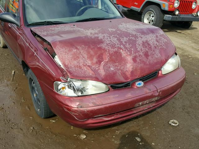 1Y1SK5286XZ436064 - 1999 CHEVROLET GEO PRIZM 红色 照片 9