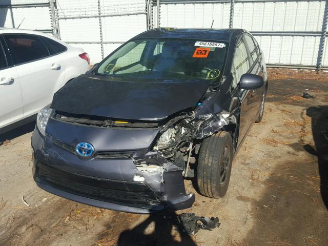 JTDKN3DU9C1533973 - 2012 TOYOTA PRIUS GRAY photo 2