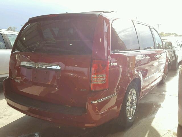 2A8HR64X48R117397 - 2008 CHRYSLER TOWN & COU RED photo 4