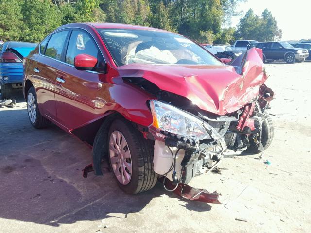 3N1AB7APXDL758975 - 2013 NISSAN SENTRA S RED photo 1