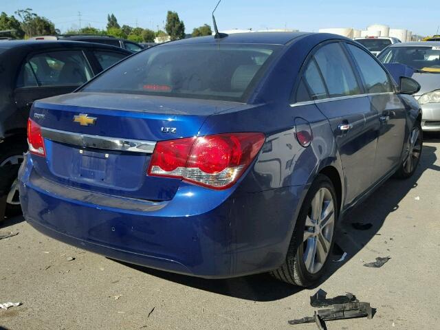 1G1PH5SC2C7266930 - 2012 CHEVROLET CRUZE LTZ BLUE photo 4