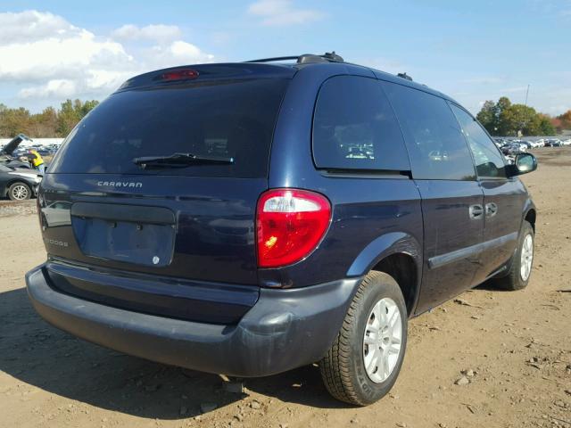 1D4GP25B25B157043 - 2005 DODGE CARAVAN BLUE photo 4