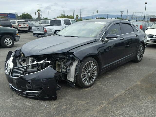 3LN6L2GK4DR814626 - 2013 LINCOLN MKZ BLACK photo 2