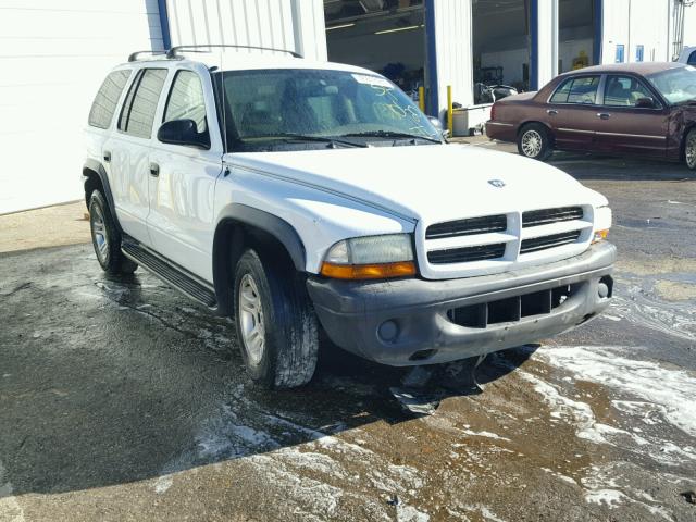 1D4HR38N43F586541 - 2003 DODGE DURANGO SP WHITE photo 1