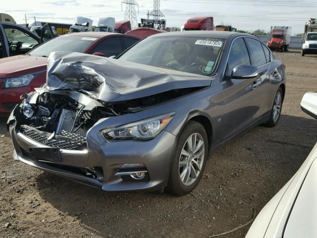 JN1BV7AR9EM692312 - 2014 INFINITI Q50 BASE GRAY photo 2