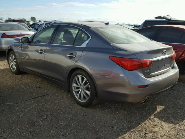 JN1BV7AR9EM692312 - 2014 INFINITI Q50 BASE GRAY photo 3