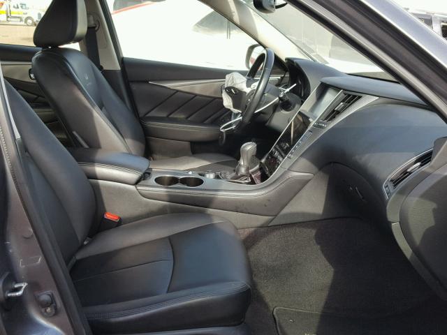 JN1BV7AR9EM692312 - 2014 INFINITI Q50 BASE Сірий фото 5