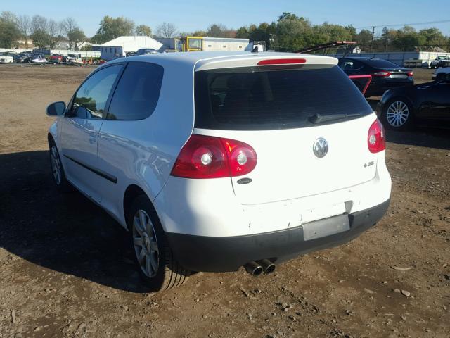 WVWBB71K19W060925 - 2009 VOLKSWAGEN RABBIT WHITE photo 3