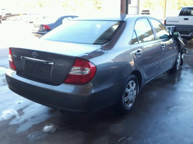 4T1BE32K12U507801 - 2002 TOYOTA CAMRY GRAY photo 4