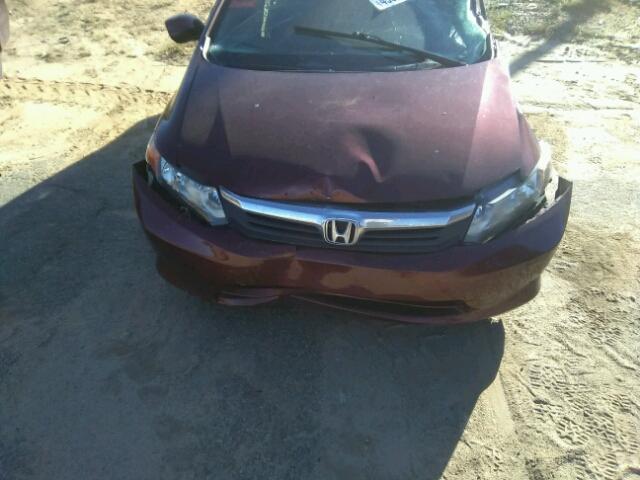 19XFB2E57CE064116 - 2012 HONDA CIVIC LX MAROON photo 10