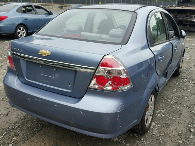 KL1TD56657B042454 - 2007 CHEVROLET AVEO BASE Niebieski zdjęcie 4