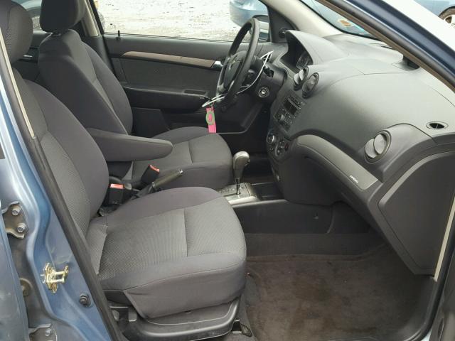 KL1TD56657B042454 - 2007 CHEVROLET AVEO BASE Niebieski zdjęcie 5