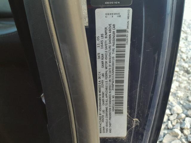 3VWPW31C56M408018 - 2006 VOLKSWAGEN NEW BEETLE 蓝色 照片 10