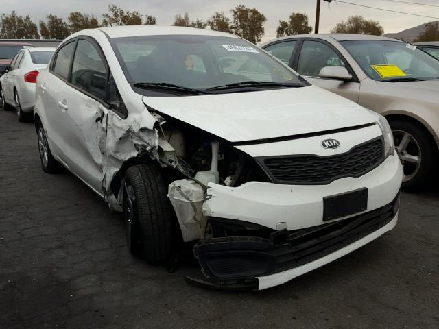 KNADM4A35D6306259 - 2013 KIA RIO LX WHITE photo 1