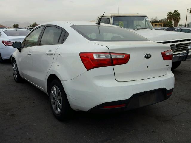 KNADM4A35D6306259 - 2013 KIA RIO LX WHITE photo 3