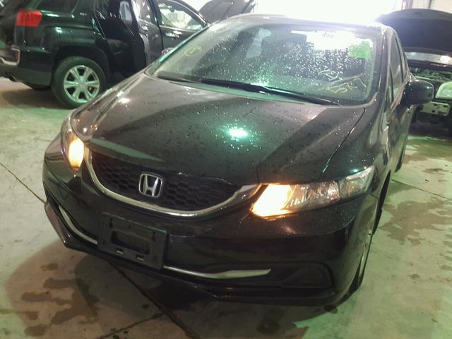 19XFB2E55DE055707 - 2013 HONDA CIVIC LX BLACK photo 2