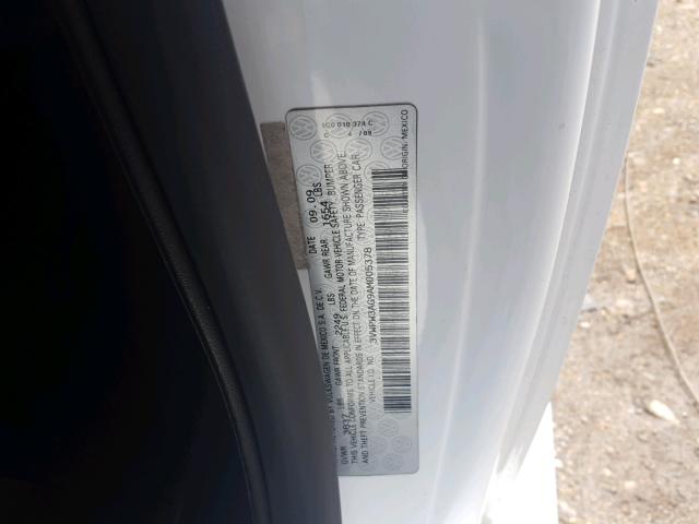 3VWPW3AG9AM005378 - 2010 VOLKSWAGEN NEW BEETLE 白色 照片 10