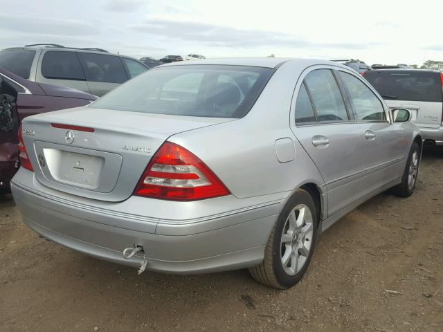 WDBRF92H57F865050 - 2007 MERCEDES-BENZ C 280 4MAT SILVER photo 4