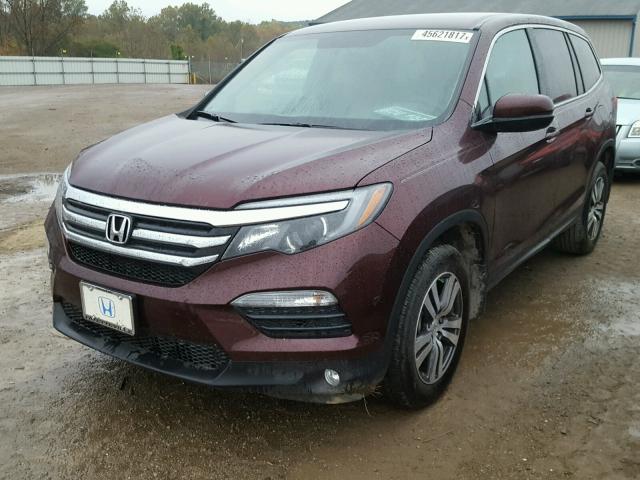 5FNYF6H37GB103530 - 2016 HONDA PILOT EX MAROON photo 2