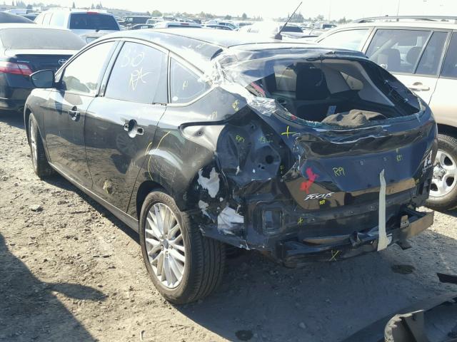 1FAHP3K25CL468510 - 2012 FORD FOCUS SE BLACK photo 3