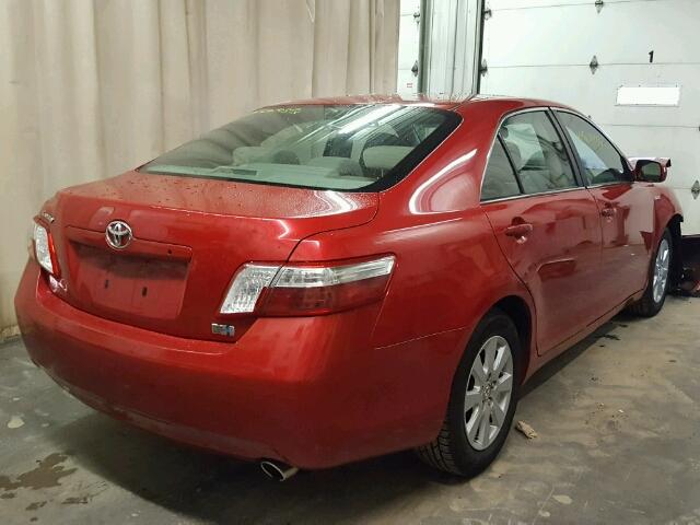 4T1BB46K18U053423 - 2008 TOYOTA CAMRY RED photo 4