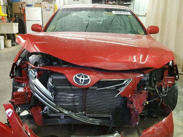 4T1BB46K18U053423 - 2008 TOYOTA CAMRY RED photo 9