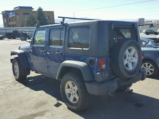 1J4GA39169L722782 - 2009 JEEP WRANGLER U BLUE photo 3