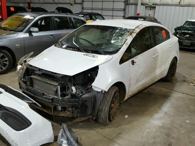 KNADM4A3XD6223717 - 2013 KIA RIO LX Սպիտակ լուսանկար 2