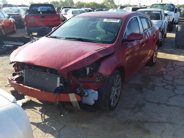 1G4GJ5E39CF322743 - 2012 BUICK LACROSSE T RED photo 2