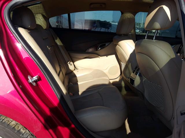 1G4GJ5E39CF322743 - 2012 BUICK LACROSSE T RED photo 6