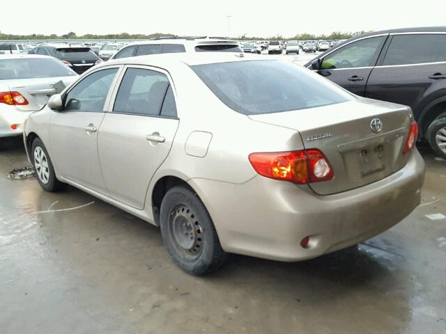 1NXBU40E39Z155160 - 2009 TOYOTA COROLLA BA TAN photo 3