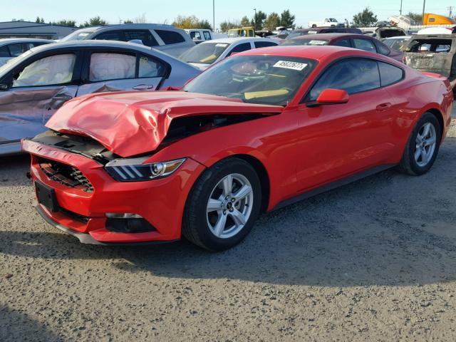 1FA6P8TH4F5434977 - 2015 FORD MUSTANG ORANGE photo 2