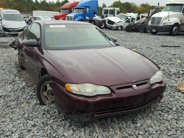 2G1WW12E539259271 - 2003 CHEVROLET MONTE CARL MAROON photo 1