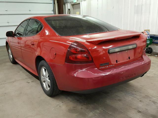 2G2WP552181121170 - 2008 PONTIAC GRAND PRIX RED photo 3