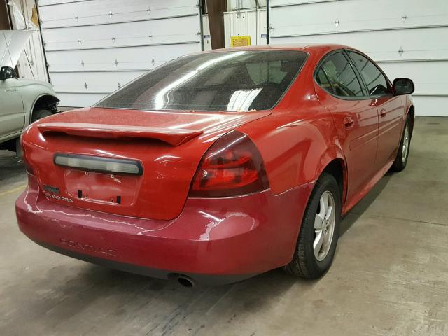 2G2WP552181121170 - 2008 PONTIAC GRAND PRIX RED photo 4