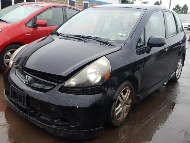 JHMGD38637S001489 - 2007 HONDA FIT S 黑色 照片 2