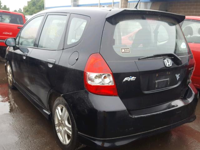 JHMGD38637S001489 - 2007 HONDA FIT S 黑色 照片 3