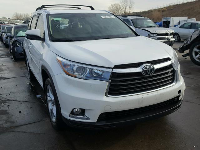 5TDDKRFH1FS153716 - 2015 TOYOTA HIGHLANDER WHITE photo 1