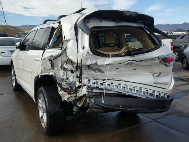 5TDDKRFH1FS153716 - 2015 TOYOTA HIGHLANDER WHITE photo 3