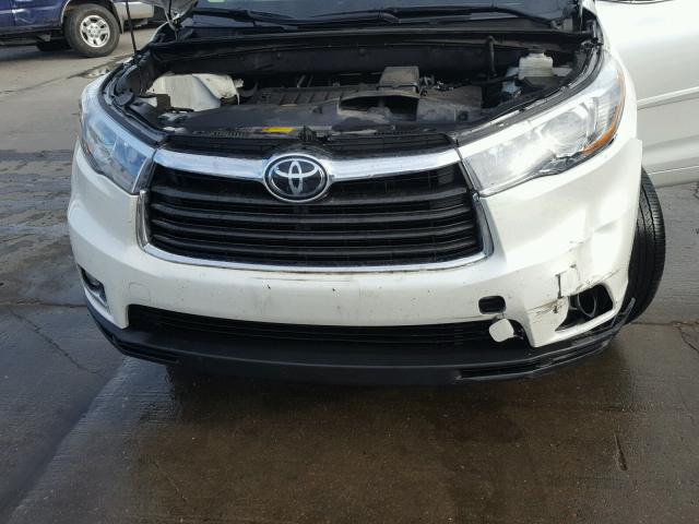 5TDDKRFH1FS153716 - 2015 TOYOTA HIGHLANDER WHITE photo 7