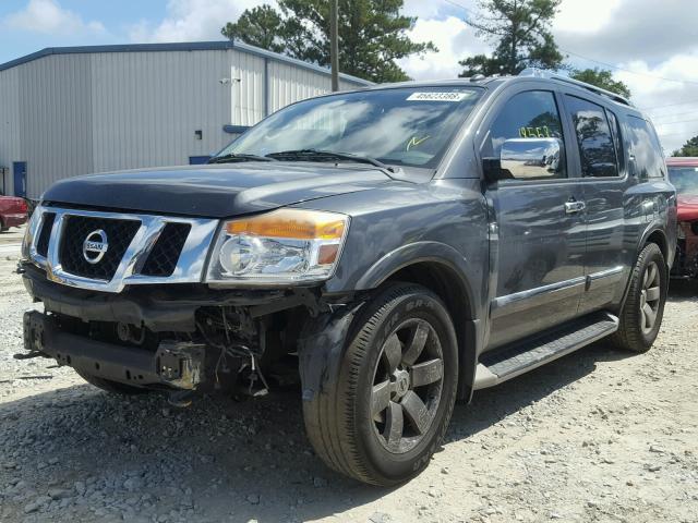 5N1BA0ND0BN614274 - 2011 NISSAN ARMADA SV GRAY photo 2