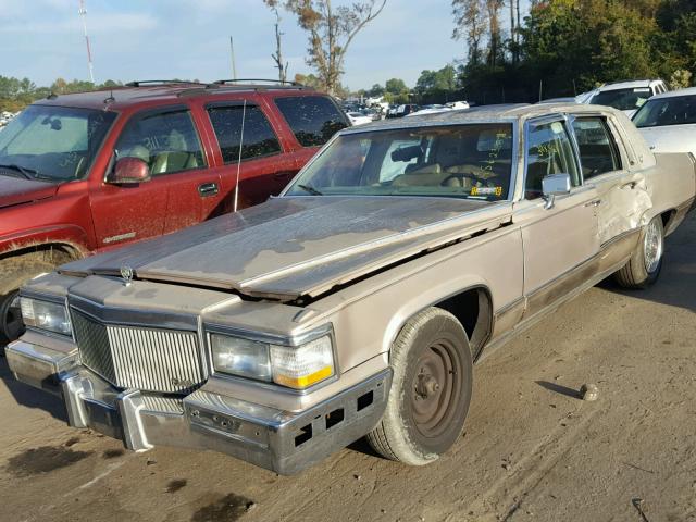 1G6DW54E5MR717565 - 1991 CADILLAC BROUGHAM BEIGE photo 2