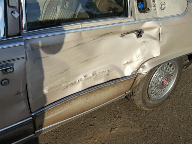 1G6DW54E5MR717565 - 1991 CADILLAC BROUGHAM BEIGE photo 9